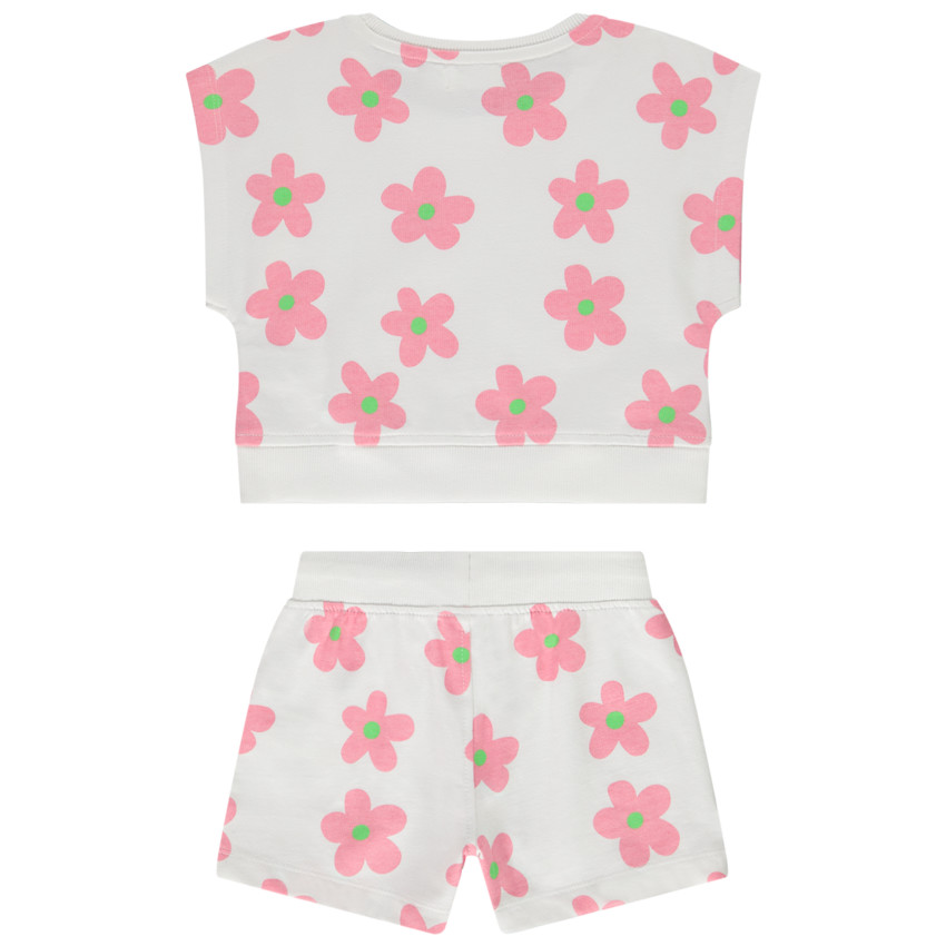 Ensemble 2-delige fleece met bloemenprint voor meisjes 