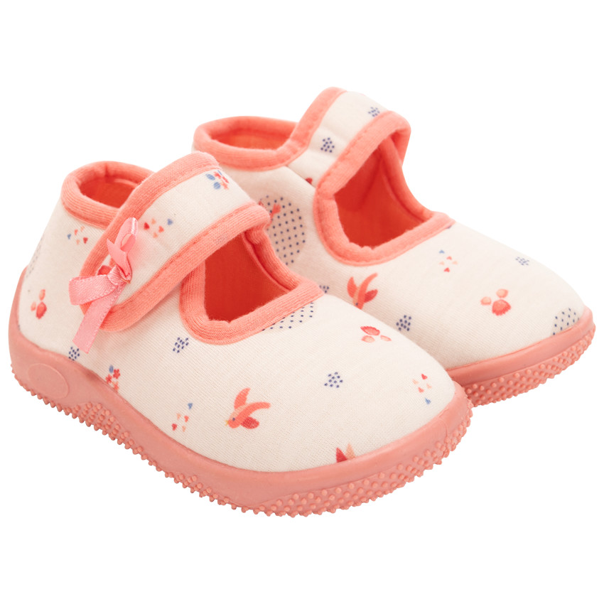 Chaussons babies imprimé fantaisie pour bébé fille 