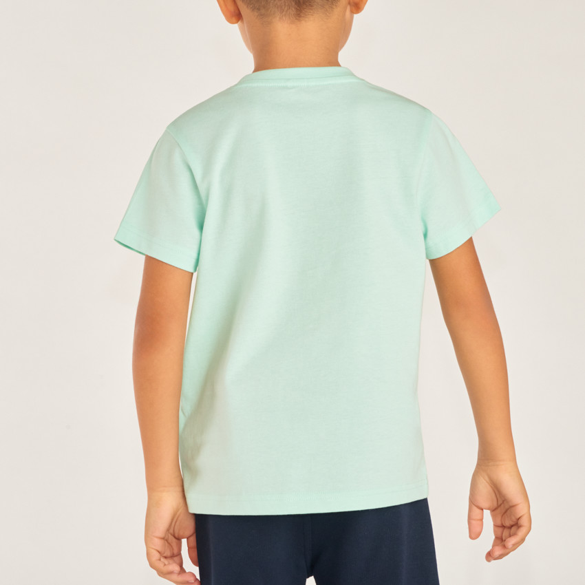 T-shirt manches courtes print fantaisie avec patch bouclettes garçon 