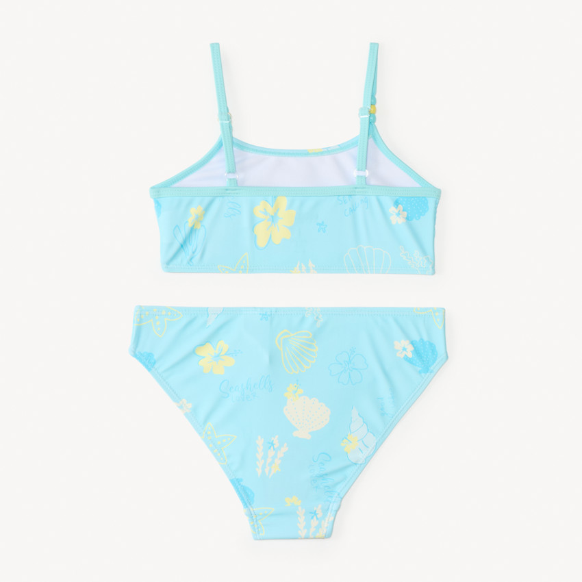 Maillot de bain 2 pièces imprimé coquillages fantaisie pour bébé fille 