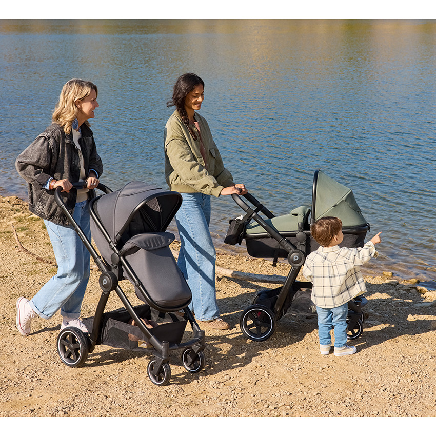 Poussette trio combiné Sienna + siège-auto i-Prim kaki/noir 