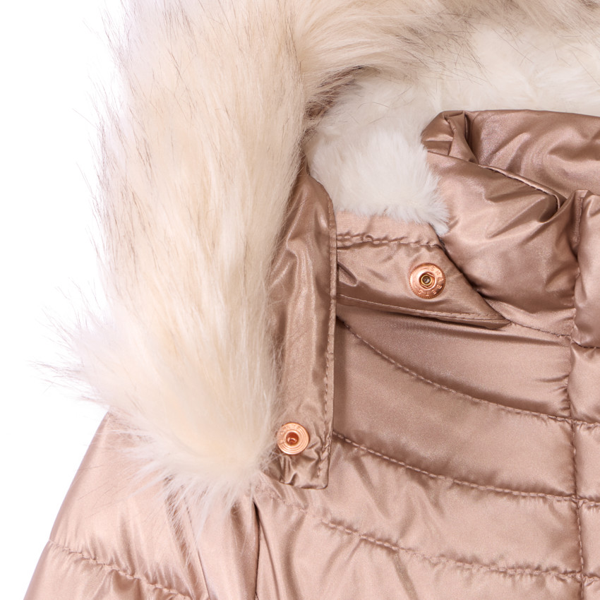 Doudoune Grand Froid à fausse fourrure amovible pour fille 