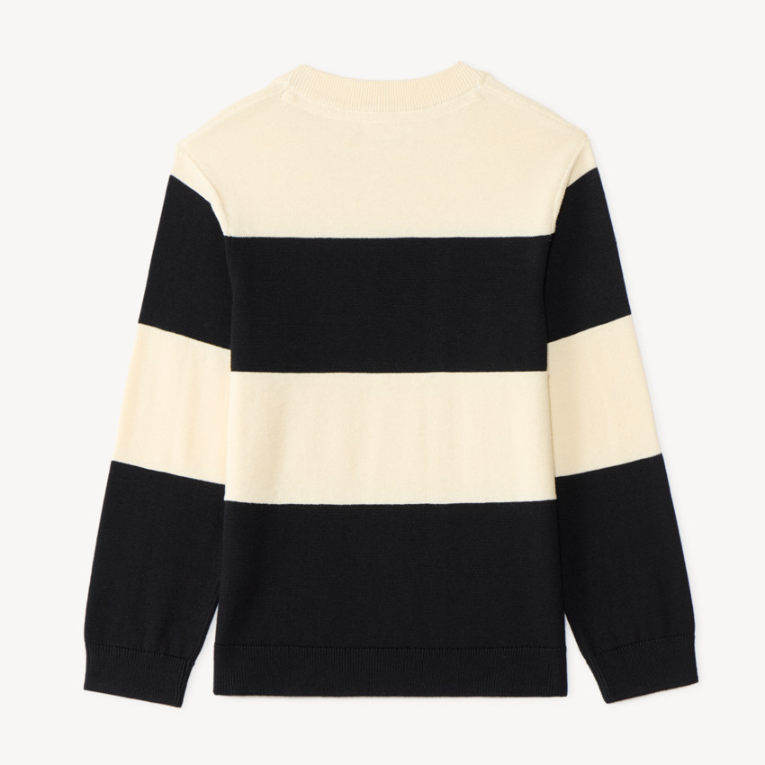 Pull garçon en tricot avec broderie bouclette 