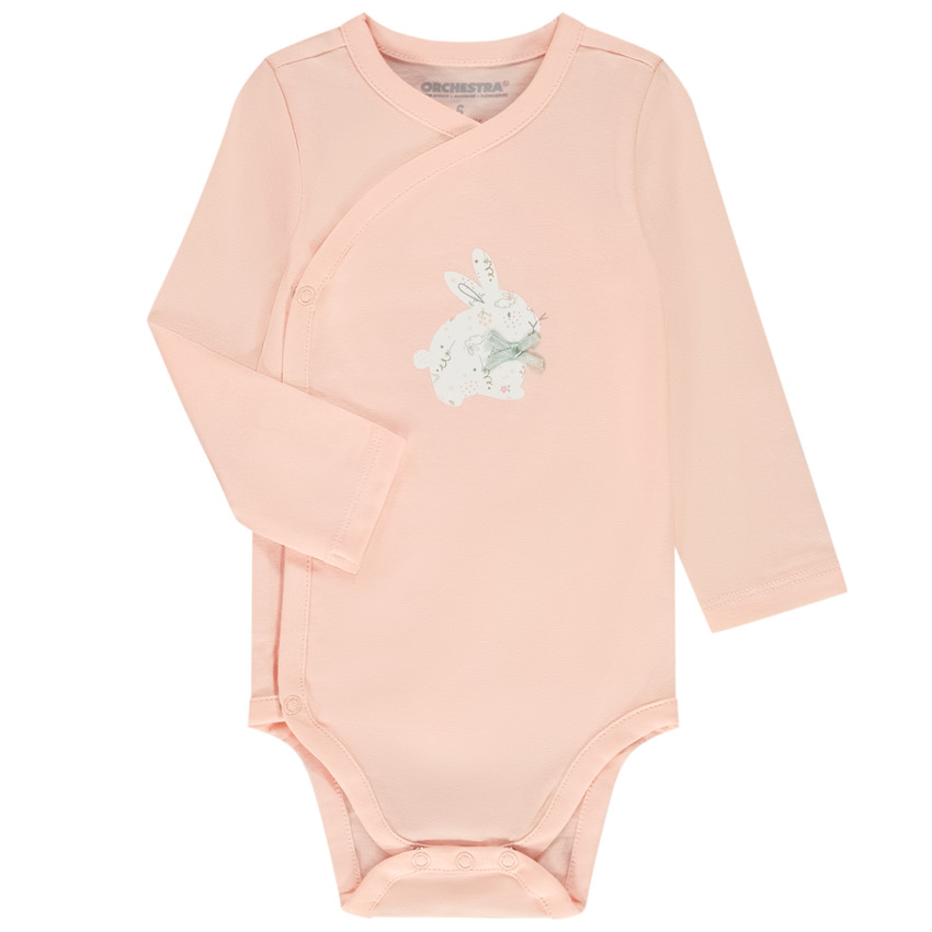 Lot de 5 bodies manches longues en jersey pour bébé fille 