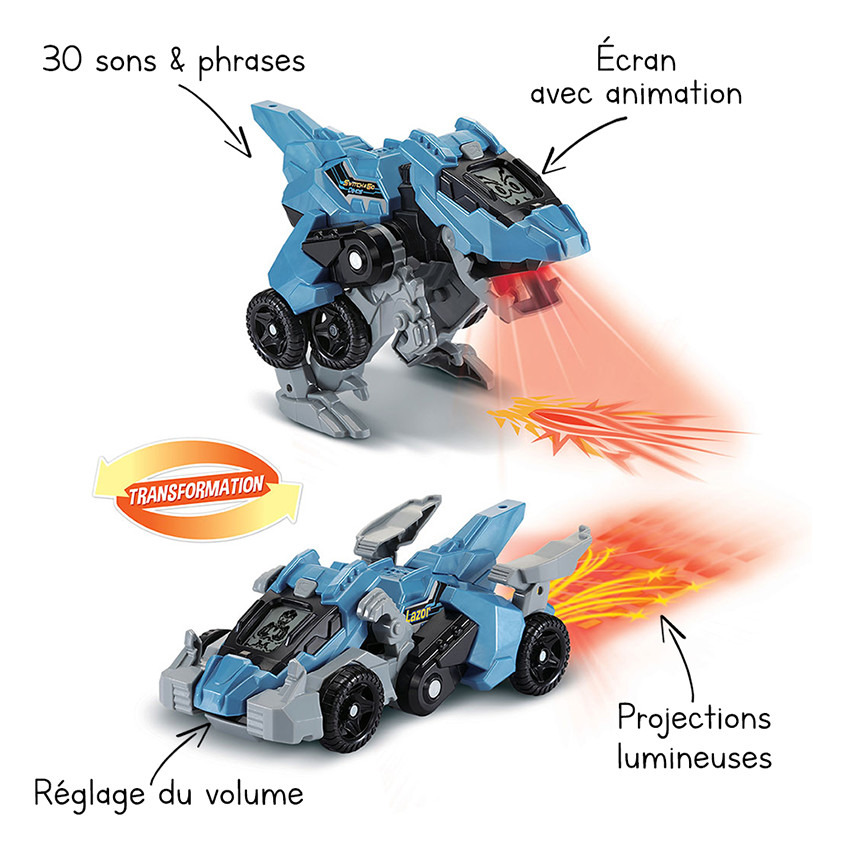 Switch & Go Dinos Fire Lazor le super Vélociraptor 