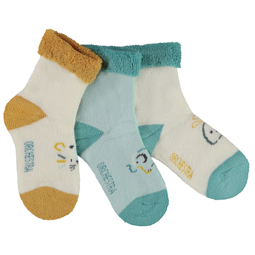 Lot de 3 paires de chaussettes fantaisie pour bébé garçon 