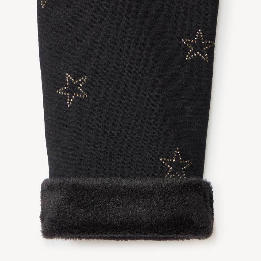 Legging contrecollé en sherpa imprimé pour fille 