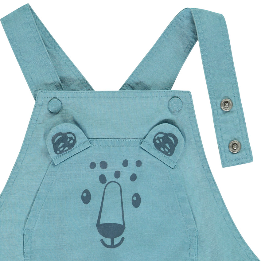 Korte salopette met speelse tijgerprint voor baby jongen 