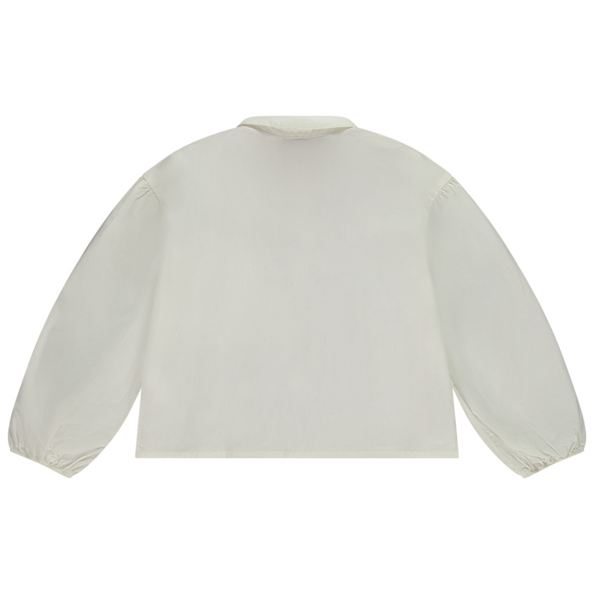 Chemise courte à manches longues bouffantes pour fille 