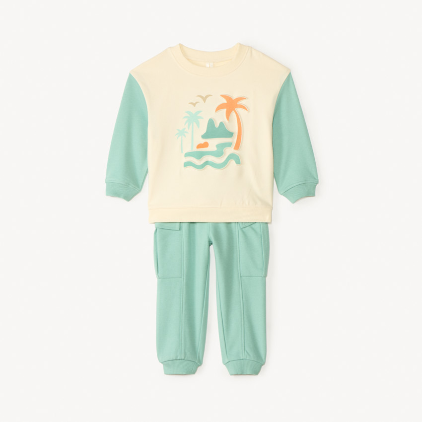 Joggingset met color block-effect voor babyjongen 