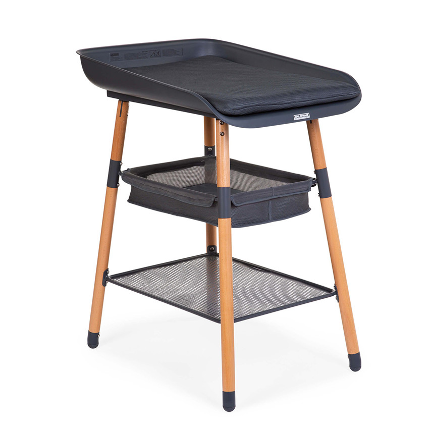 Table à langer Evolux coloris bois naturel/anthracite 