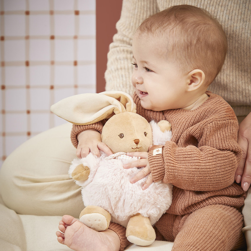 Peluche lapin Patapouf rose 