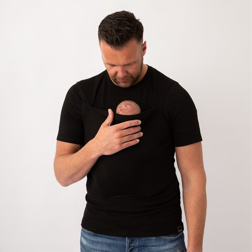 T-shirt Porte-bébé Homme Taille S Noir 