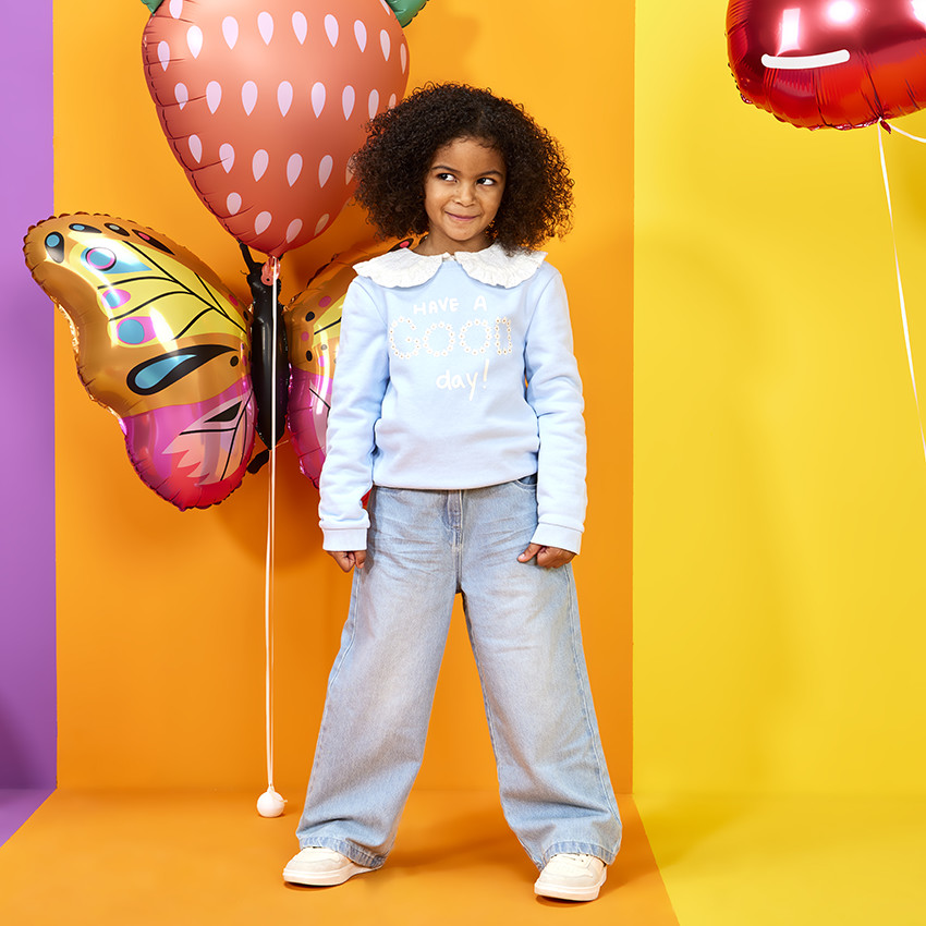 Chemise manches longues en gaze de coton pour fille 