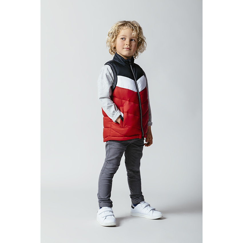 Slim fit jogging twill met crinkle-effect jongens 