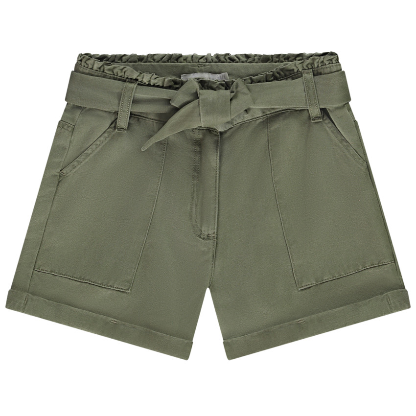 Short paperbag avec ceinture à nouer fille 