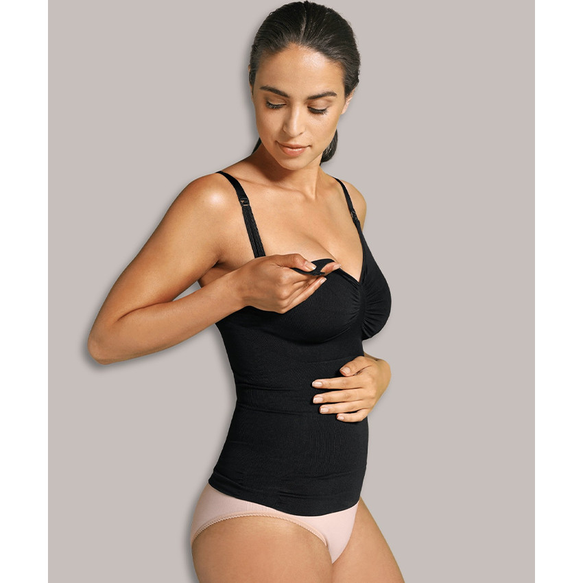 M - Top d'allaitement sans coutures Noir 