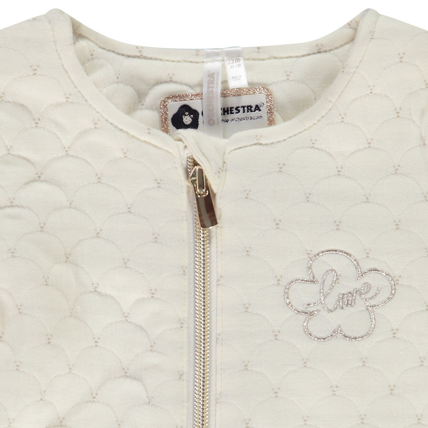 Jas in fleece fantasie voor baby meisje 