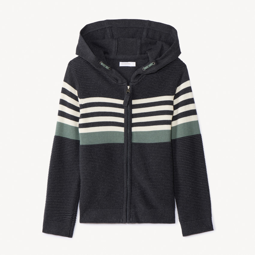Gilet en tricot fantaisie effet color block pour garçon 
