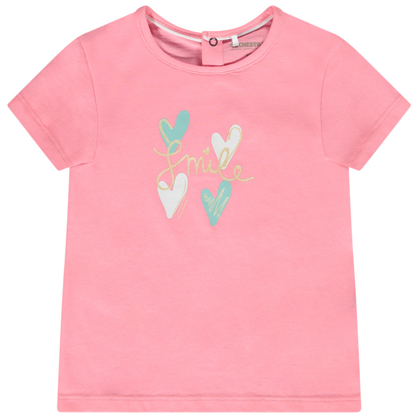 T-shirt manches courtes en jersey print fantaisie pour bébé fille 