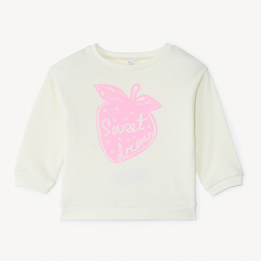 Sweat met aardbeienprint voor babymeisjes 