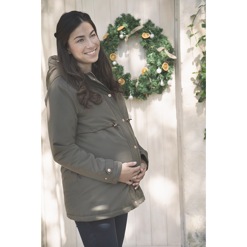 Parka de grossesse évolutive doublée sherpa 