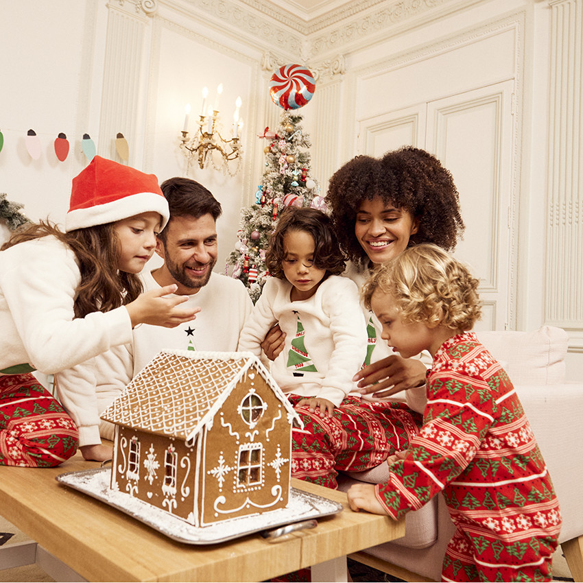 Set pyjama 2 pièces en polaire motif Noël pour homme 