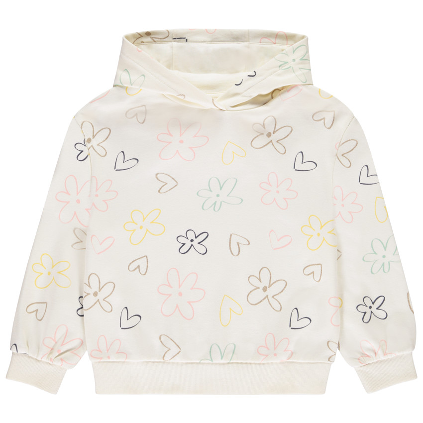 Sweat à capuche met bloemen voor meisjes 