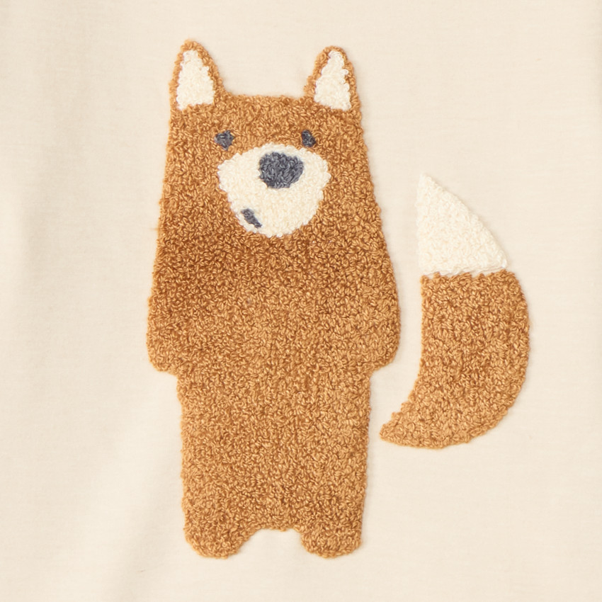 Sweatshirt in fleece met geborduurd lusdier voor babyjongens 