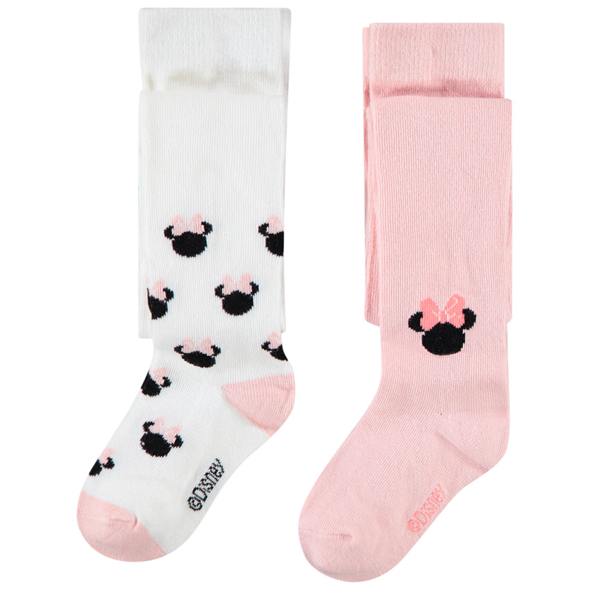 Lot de 2 collants en tricot motif Minnie Disney 