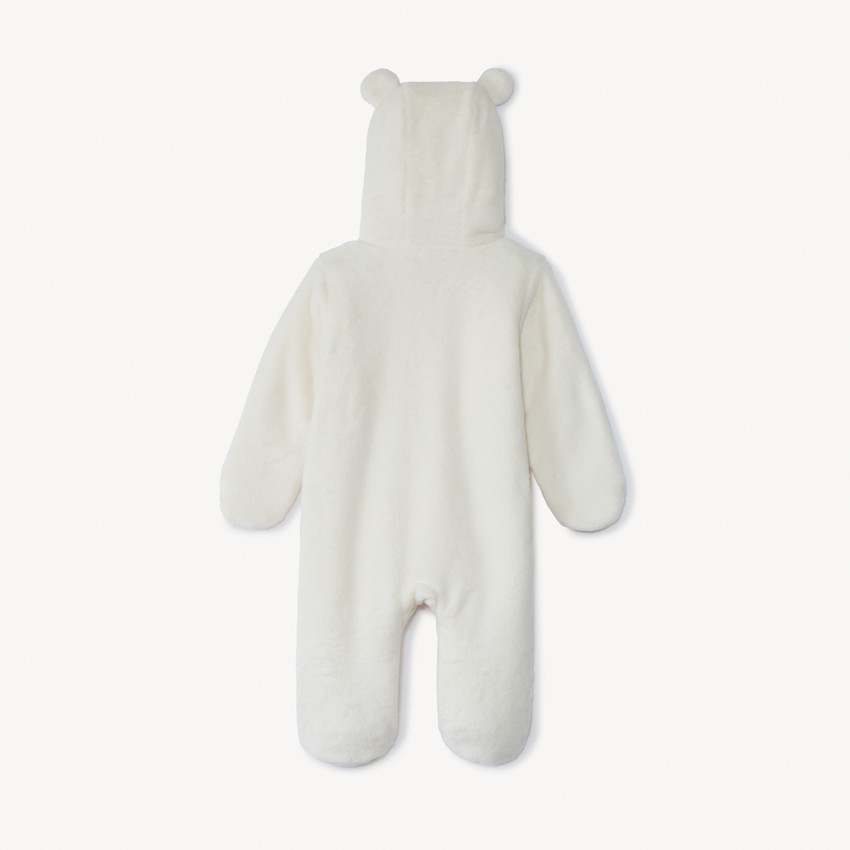 Combi-pilote uni avec capuche ludique pour bébé fille  