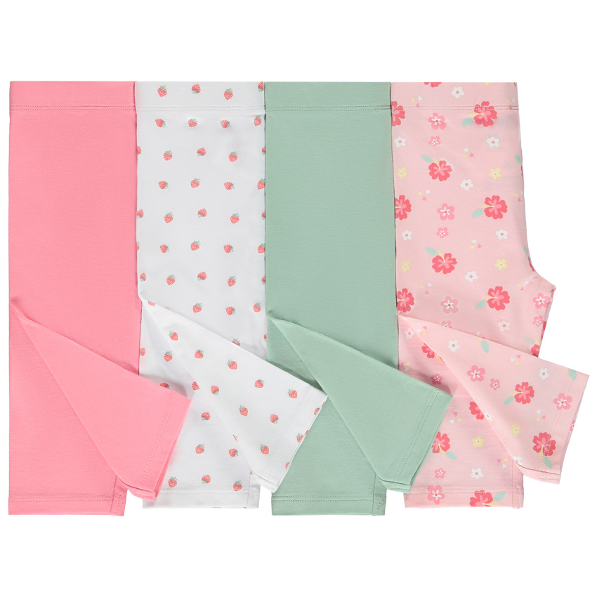 Lot de 4 corsaires fantaisie pour bébé fille 