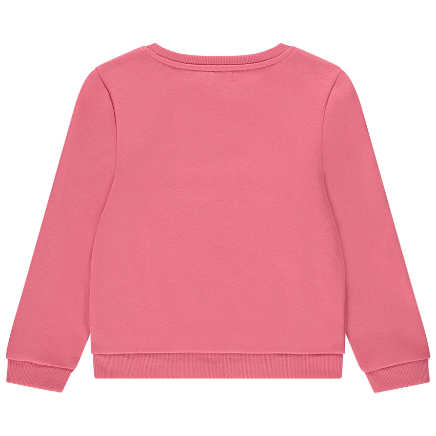 Sweat molleton print fantaisie pailleté pour fille 