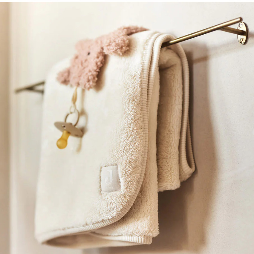 Deken wieg Basic Jersey/sherpa - Warm sand - 100x150 cm 