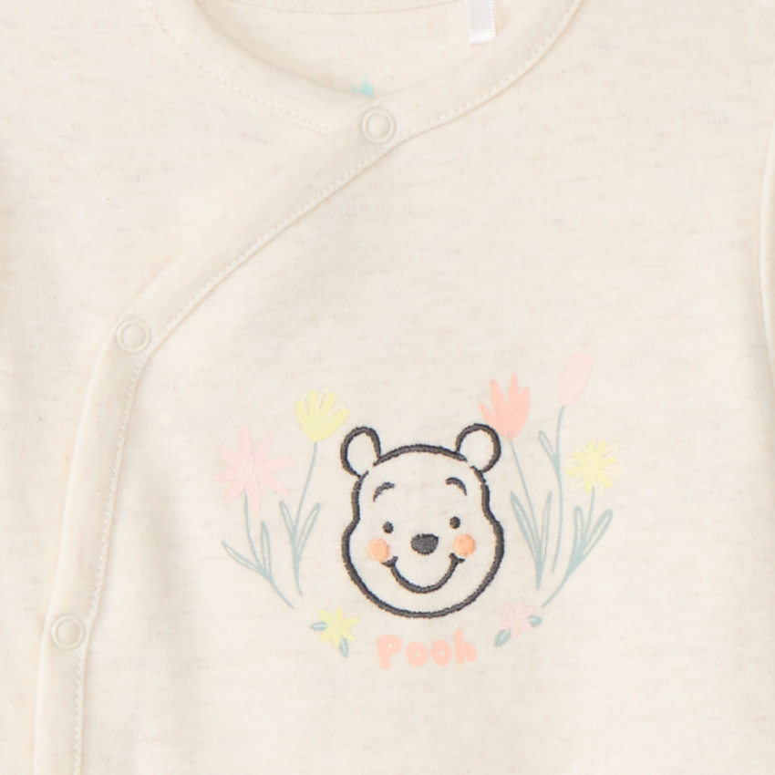 Donslaappak met lange mouwen print Winnie de Poeh Disney voor meisjesbaby (verschillende afwerkingen afhankelijk van de leeftijd) 