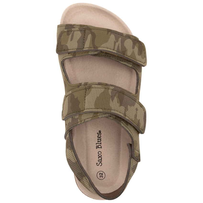 Sandales velcro imprimé camouflage pour garçon 