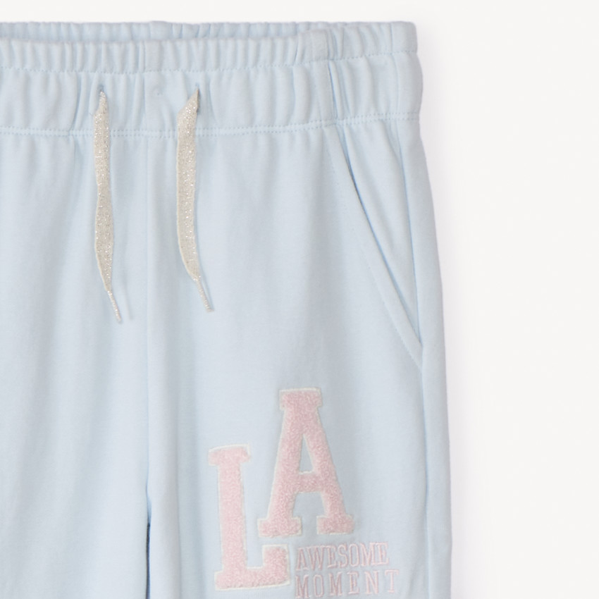 Jogging molleton ample effet color block pour fille 