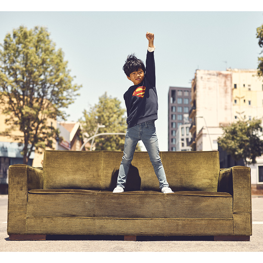 Sweat à capuche en molleton Superman Warner pour garçon 