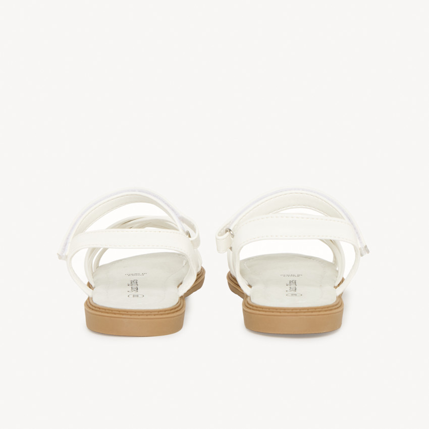 Witte sandalen met kruisbandjes voor meisjes 