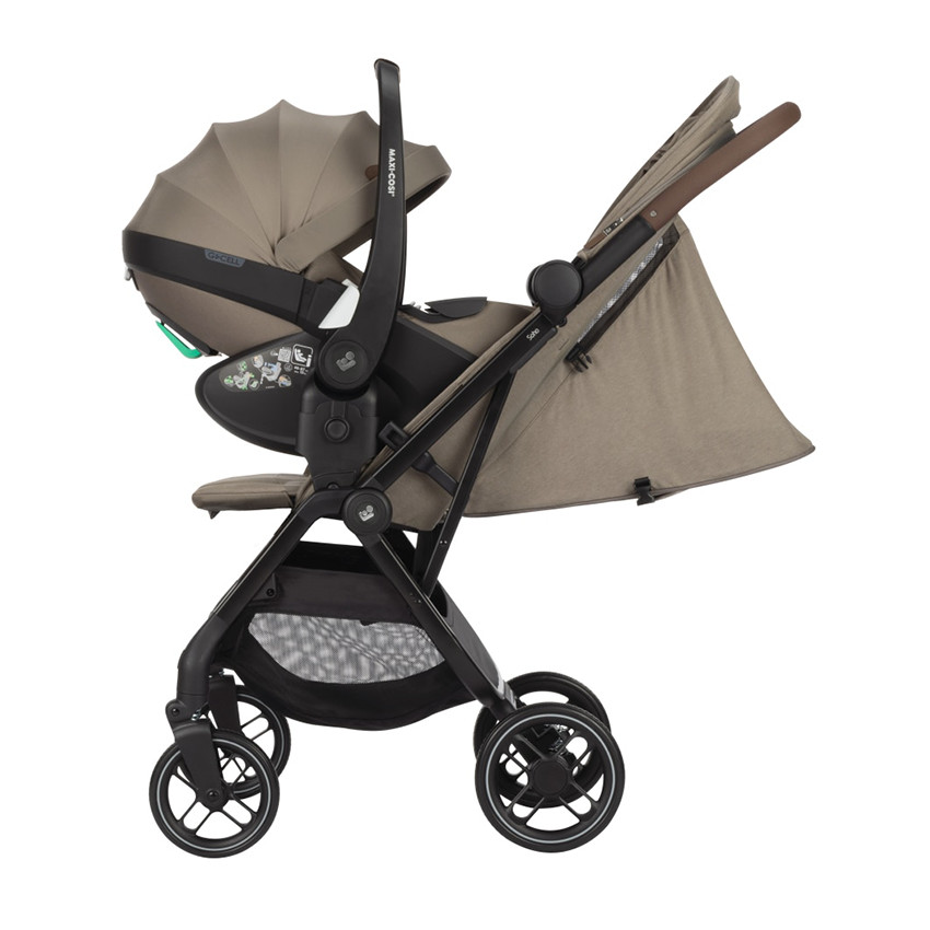 Poussette Soho ultra compacte solution 3-en-1 Twillic Truffle 