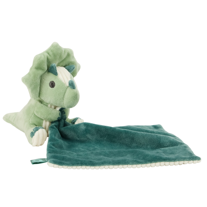 Knuffel doudou in fluweel Carlos de Triceratops 