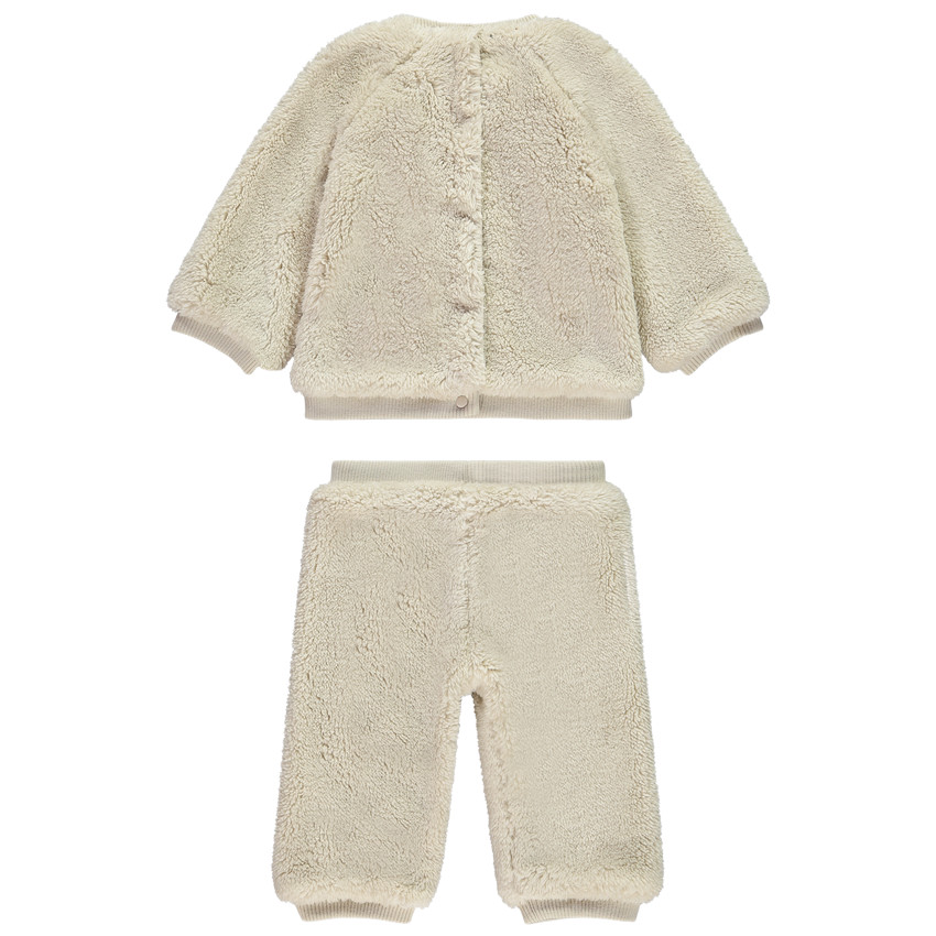Ensemble 2 pièces ourson total look en sherpa pour bébé 