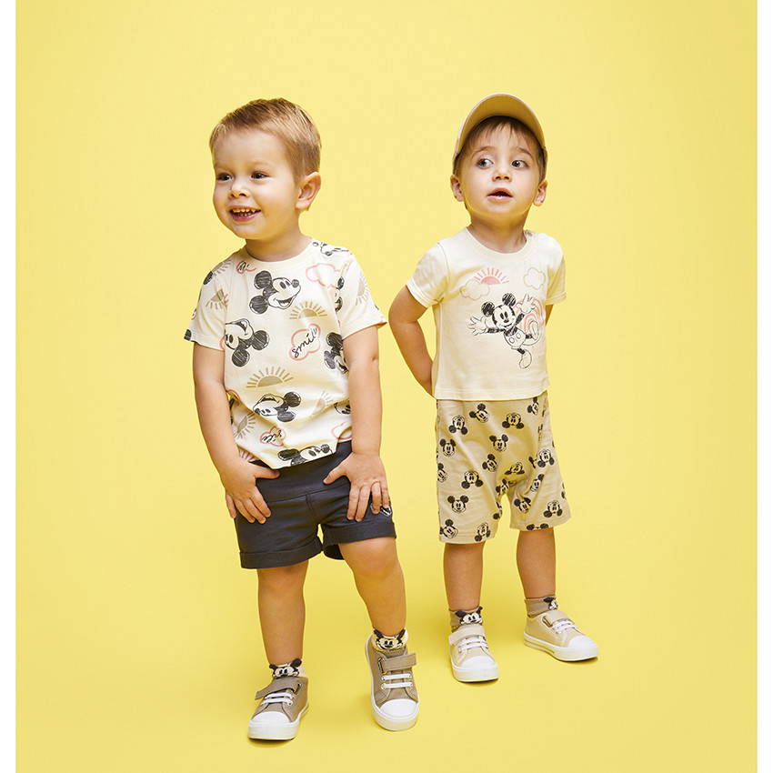 Combinaison courte effet 2 en 1 Mickey Disney pour bébé garçon 
