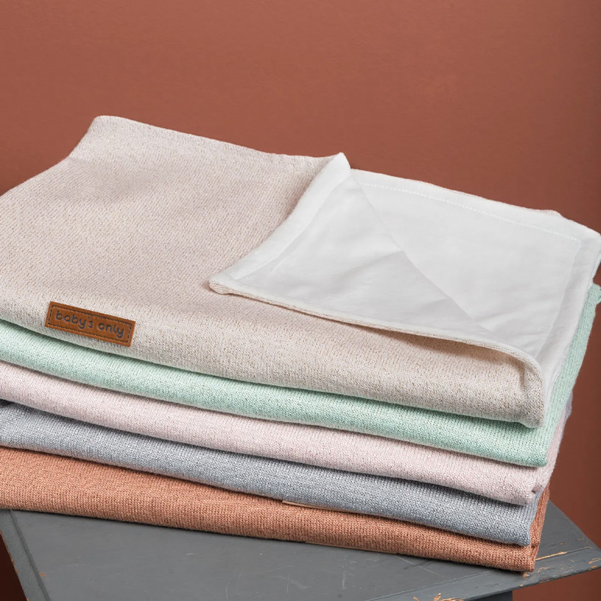 Deken wieg Soft Sparkle - Goud/ivoor 70x95 cm 