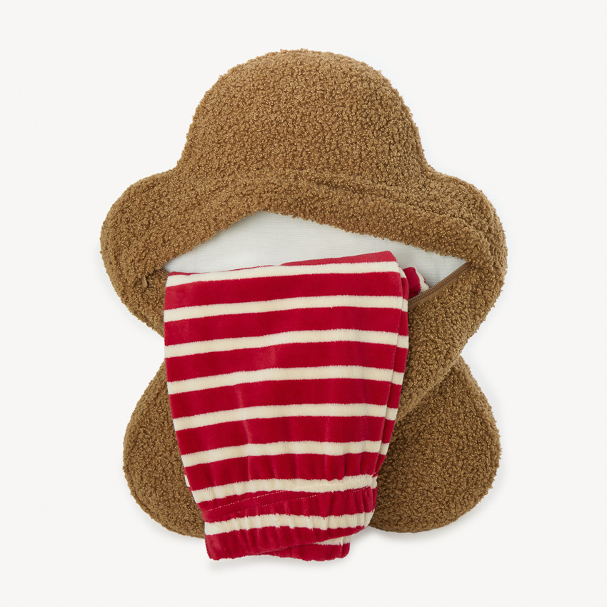 Range-pyjama biscuit de Noël en sherpa pour fille  