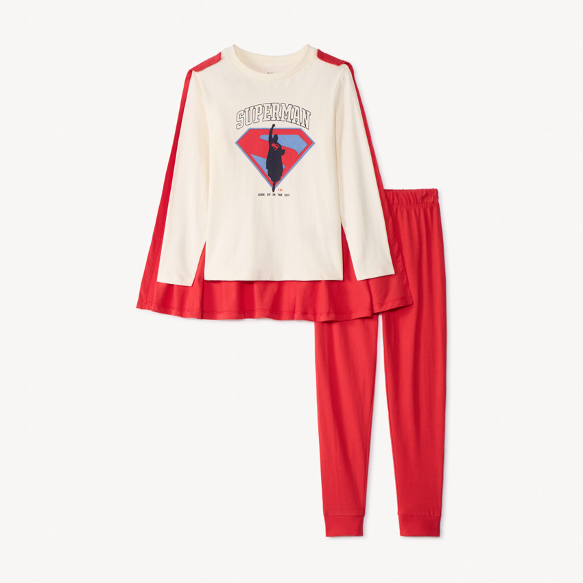 Pyjama 2-delig Superman Warner met cape voor jongens 