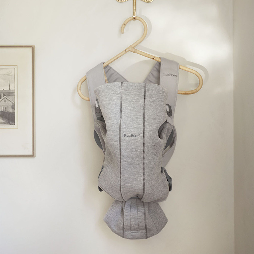 Porte-bébé Mini 3D jersey - Gris clair 