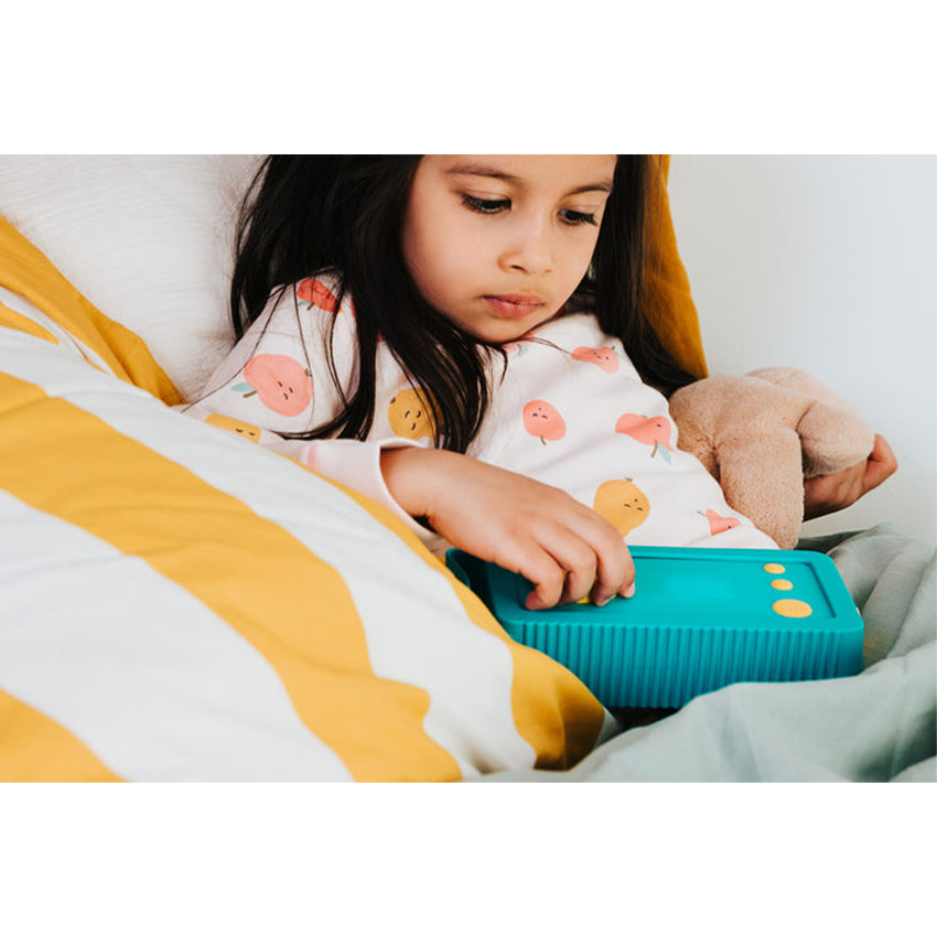 Beschermhoes voor verhaalmaker Odile blauw 