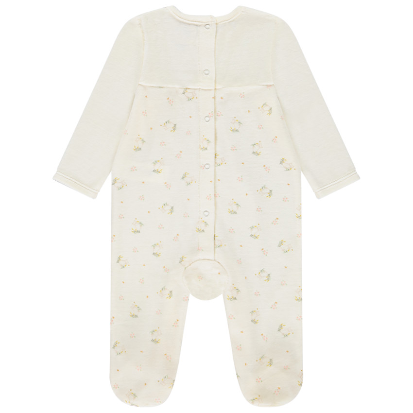 Pyjama van fluweel met kattenprint voor meisjes 