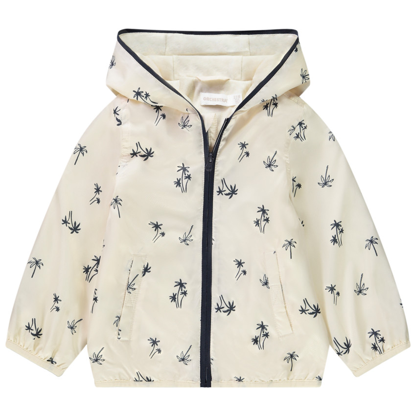 Windjack met palmprint voor baby jongen 